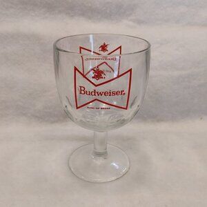 Vintage Budweiser Beer Thumbprint Goblet